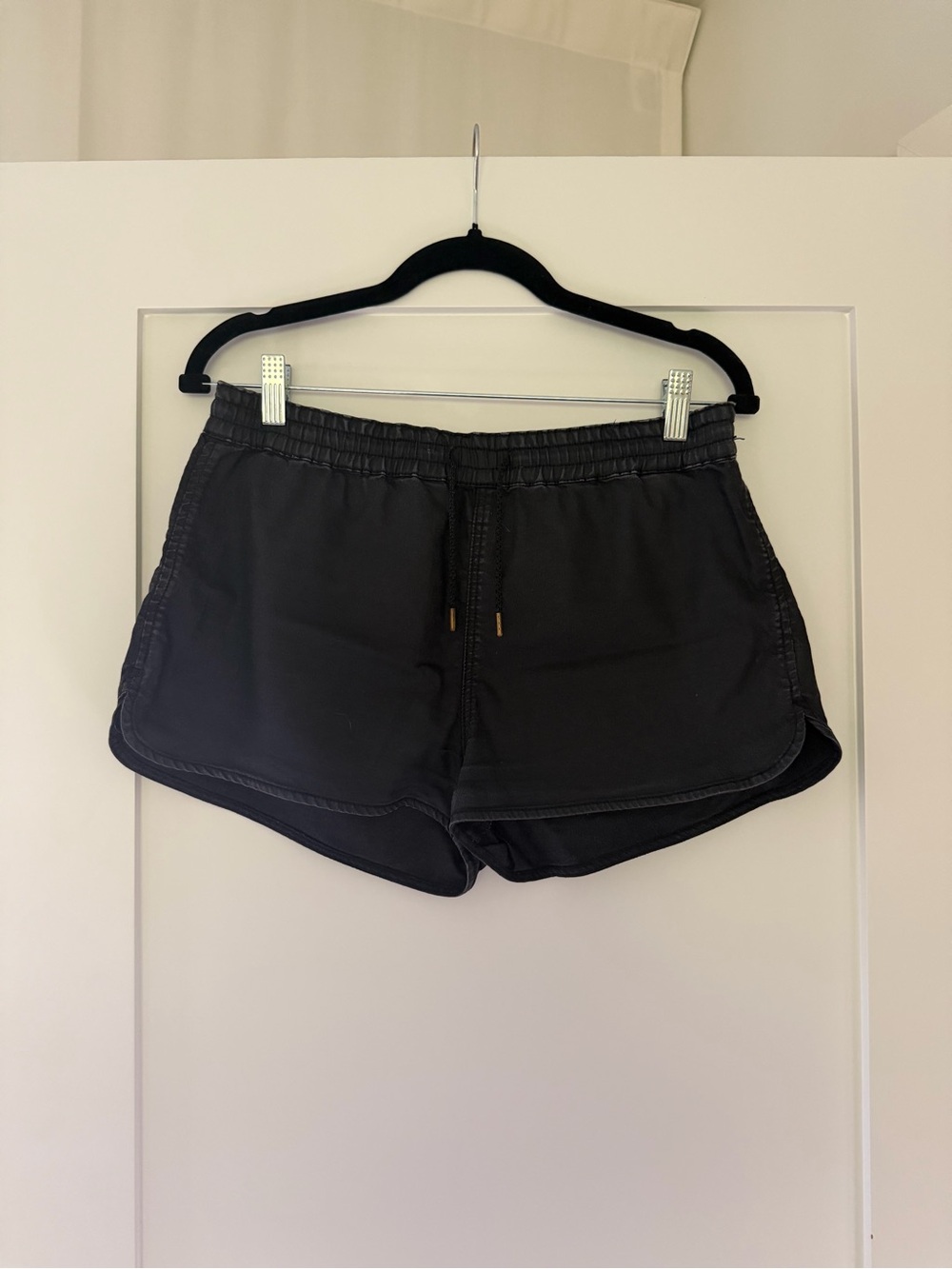 Abrand Black Athletic Drawstring Shorts